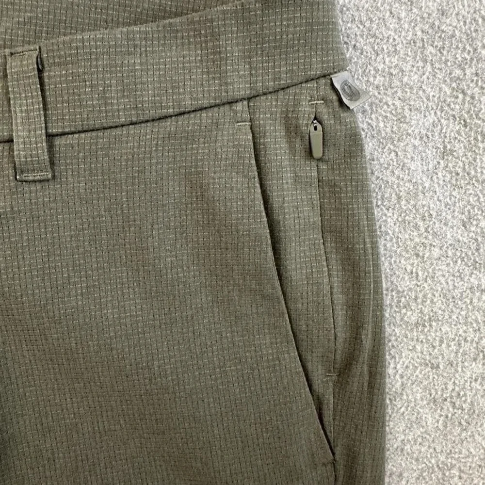 Lululemon ABC Pants Mens 32x30 Green Slim Chino Tapered Textured Travel Commute - Picture 5 of 8